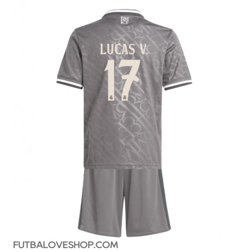 Dres Real Madrid Lucas Vazquez #17 Tretina pre deti 2024-25 Krátky Rukáv (+ trenírky)